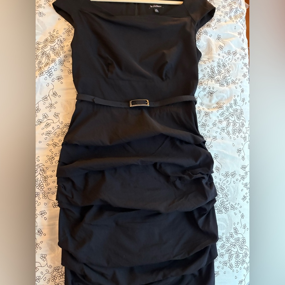 Le Chateau Black Belted Dress